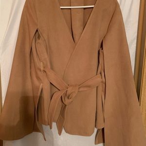 Tan Cape Jacket by Simplee